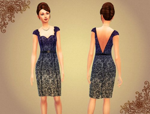 Lace Dress With Belt 6 Colors Set