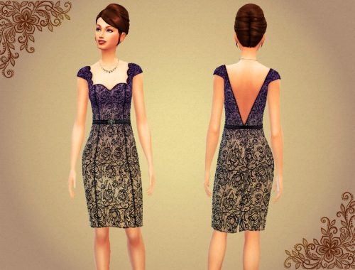 Lace Dress With Belt 6 Colors Set