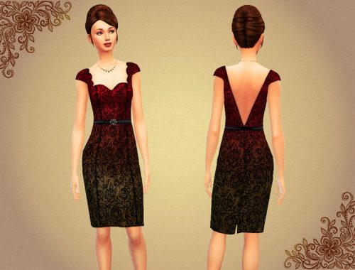 Lace Dress With Belt 6 Colors Set