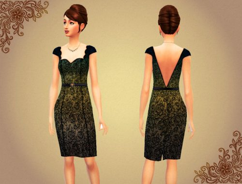 Lace Dress With Belt 6 Colors Set