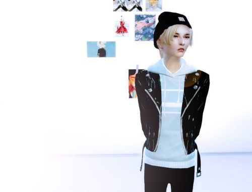 Noodlecupwars - Leather Jacket/Jumper set City Living needed