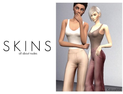 SKINS - nudes recolor of AAS wide leg pant - mesh needed