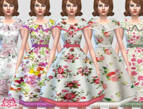 Martita dress RECOLOR floral (Needs mesh)
