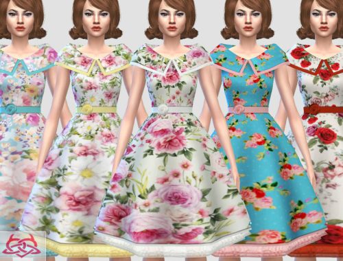 Martita dress RECOLOR floral (Needs mesh)