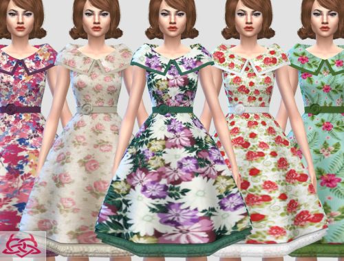 Martita dress RECOLOR floral (Needs mesh)