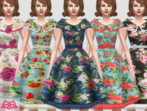 Martita dress RECOLOR floral (Needs mesh)