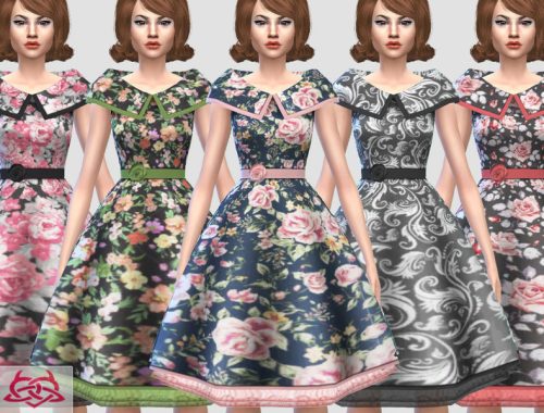 Martita dress RECOLOR floral (Needs mesh)