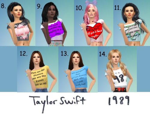 Taylor Swift 1989 fan tops by KTG