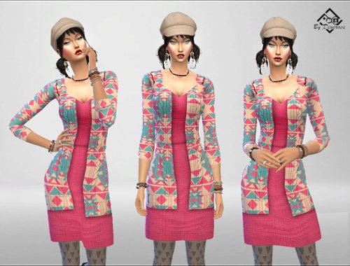 Dress-Cardigan with hood