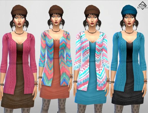 Dress-Cardigan with hood