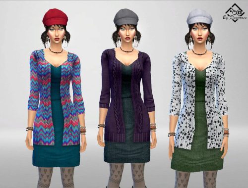 Dress-Cardigan with hood
