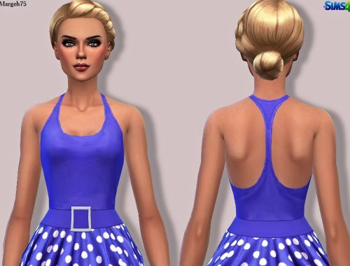 Sims 4 Polka Dot Halter Dress