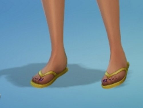 Maxis Flipflops Re-Colored with Nail Polish