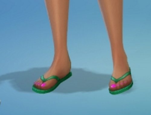 Maxis Flipflops Re-Colored with Nail Polish