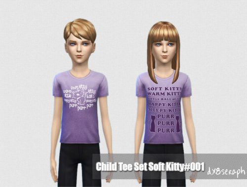 Child Tee Set Soft Kitty#001