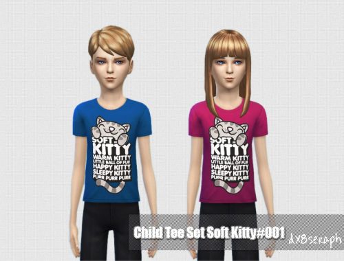 Child Tee Set Soft Kitty#001