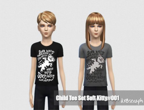 Child Tee Set Soft Kitty#001
