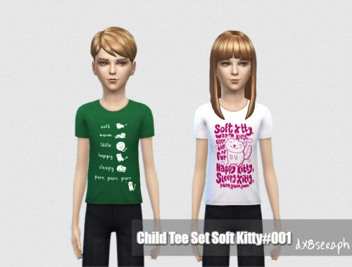 Child Tee Set Soft Kitty#001