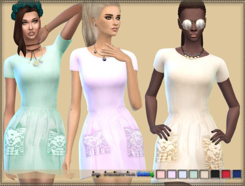 Dress Lacy Pockets