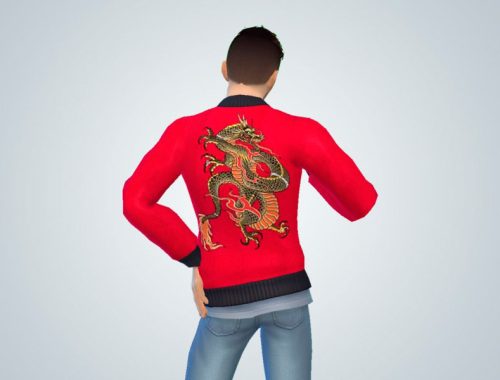 "Doragon" Male Bomber Jacket
