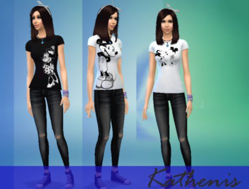 Micky and Minnie Mouse Shirt Set