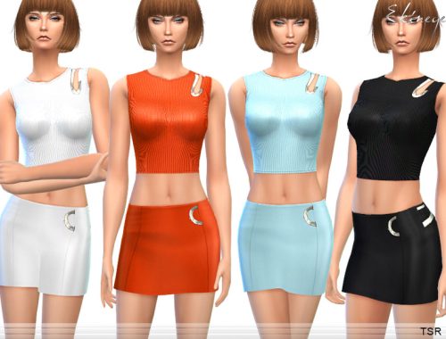 Cropped Tops & Mini Skirts - Set9