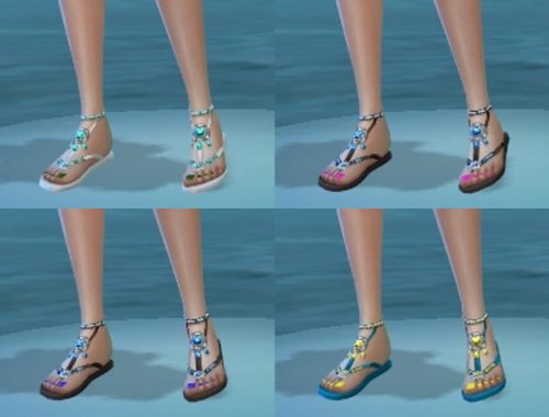 Maxis BoHo Sandals with Polish - Movie Hangout Required