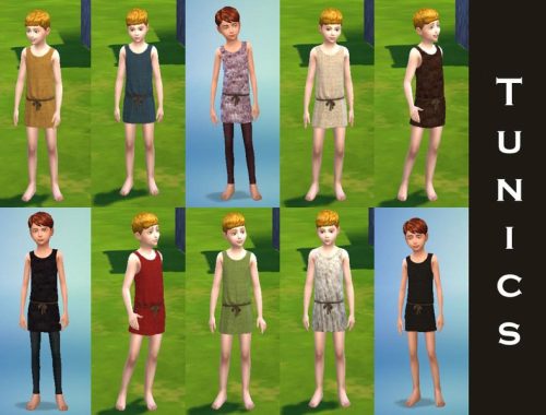 Medieval child clothing set for both genders