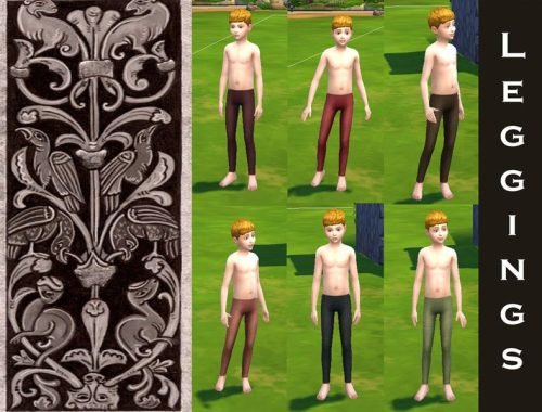 Medieval child clothing set for both genders
