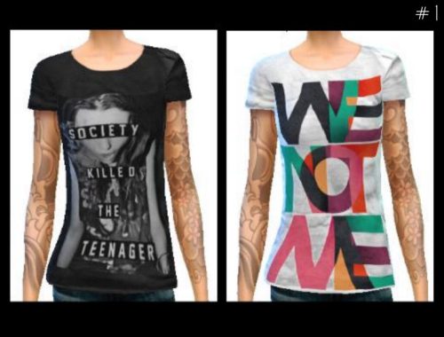 Wrinkled Womens Graphic Tees