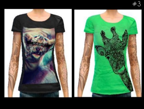 Wrinkled Womens Graphic Tees