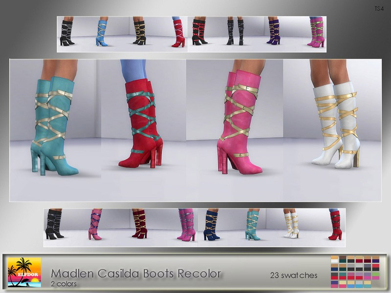 Madlen Casilda Boots Recolor - 2 colors - mesh needed - The Sims 4 Catalog