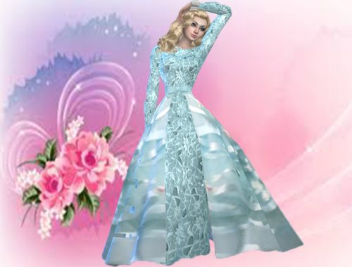 T55 Lace Ball Gown-Mesh needed