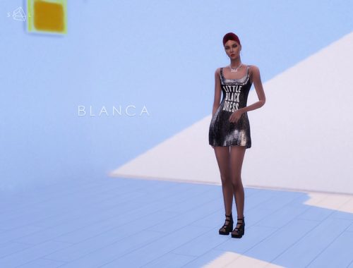 Black Sequined Mini Dress BLANCA