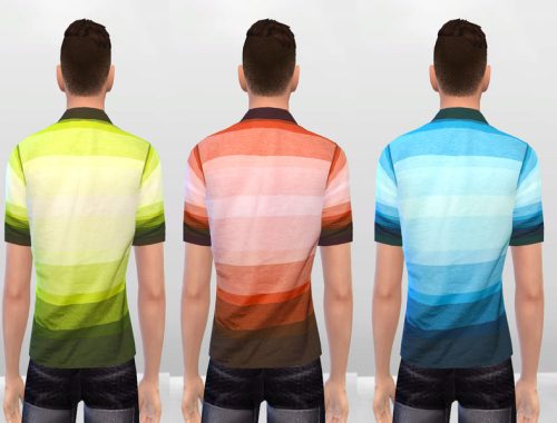 Pastel Stripe Polo Shirt