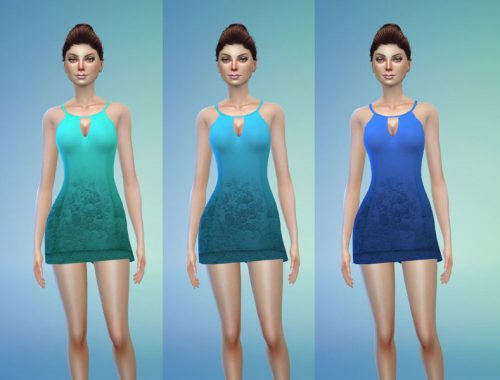 Neck Mini Dress