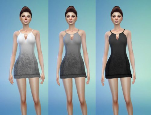 Neck Mini Dress
