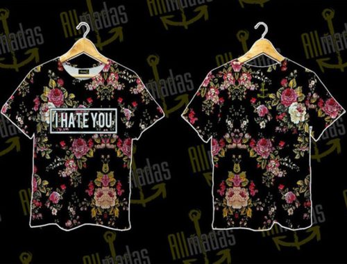 Allmadas T-shirt I Hate You Flowers (Male)