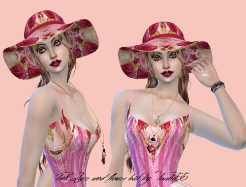 Pink flower and lace maxi dress set - mesh needed