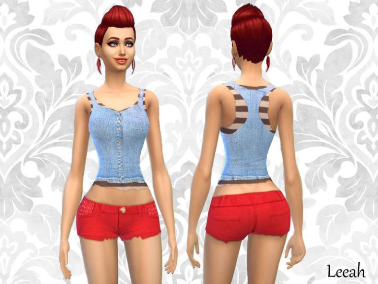 Denim Shorts and Tops - The Sims 4 Catalog