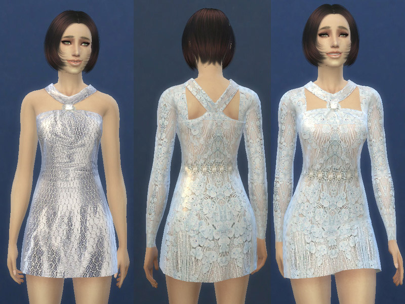 TatyanaName - White Mini Dress - The Sims 4 Catalog