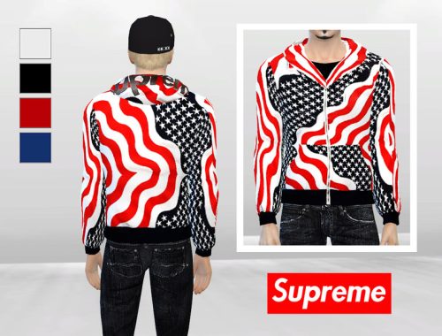 Star Flag Hoodie Jacket
