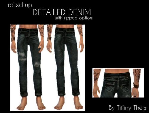 Rolled Up Detailed Denim