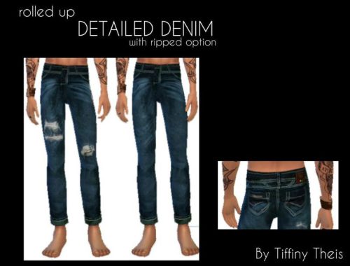 Rolled Up Detailed Denim