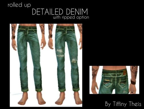 Rolled Up Detailed Denim
