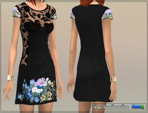 Dress Embroidered Flowers