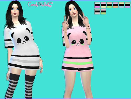 CandyDoll Cute Panda Oversize Tee