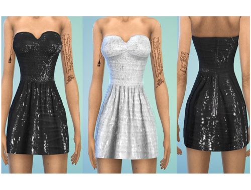 Pleated Strapless Dresses for Females