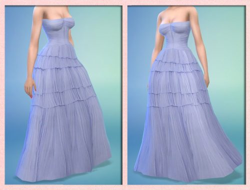 Strapless Layered Ball Gown
