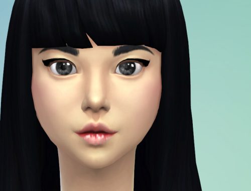 Cute rosy lips